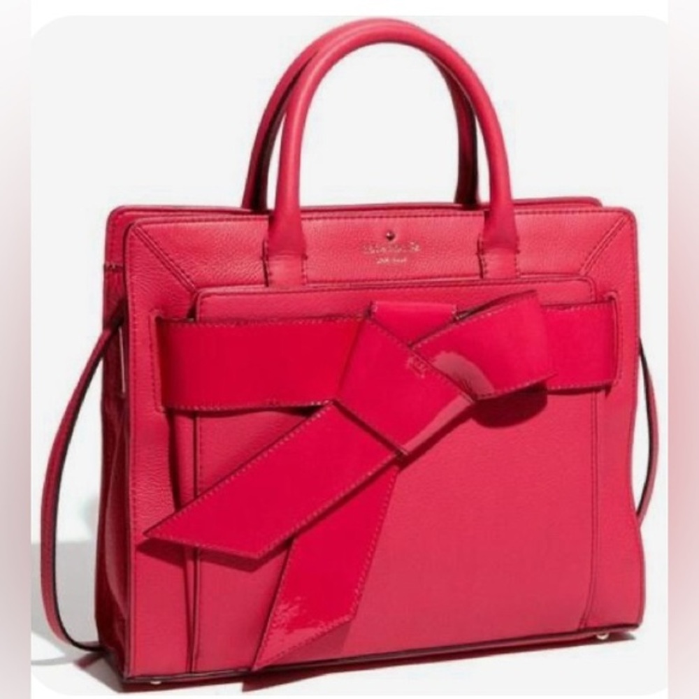 Kate Spade Bow Valley Pink Rosa Ringwald Satchel handbag